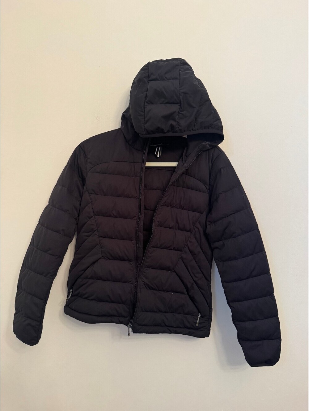 Under Armour Women's Storm Stretch Down Puffer Jacket Black Hooded Coat, Size S